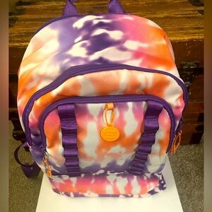 Eco-tech Colorful Tie-Dye Full Size Backpack - Pink, Purple, & Orange - NWT